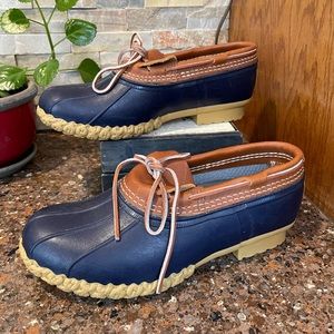 Llbean low duck boots. Women size 10 wide